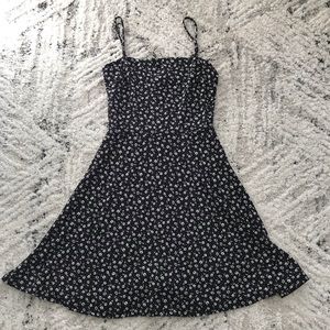 soft b&w floral mini dress